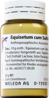 EQUISETUM CUM Sulfure tostum D 4 Trituration 20 g