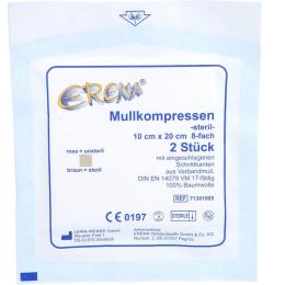 ERENA Mullkompr.10x20 cm steril 8fach 10 St.