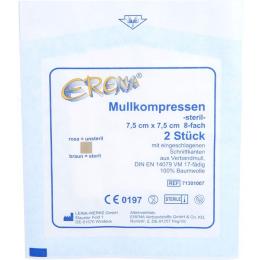 ERENA Mullkompr.7,5x7,5 cm steril 8fach 10 St.