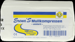 ERENA UNSTERIL Mullkompr.7,5x7,5 cm 8fach 100 St