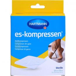 ES-KOMPRESSEN steril 7,5x7,5 cm 8fach 17fädig 10 St.