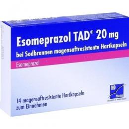 ESOMEPRAZOL TAD 20 mg bei Sodbrennen msr.Hartkaps. 14 St.
