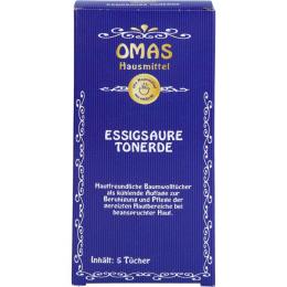 ESSIGSAURE TONERDE Baumwollkompressen 5 St.