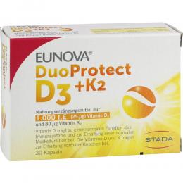 EUNOVA DuoProtect D3+K2 1000 I.E. 30 St Kapseln