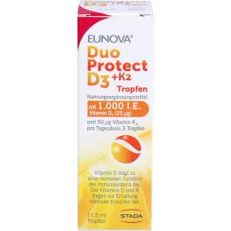 EUNOVA DuoProtect D3+K2 1000 I.E./50 µg Tropfen 11,5 ml