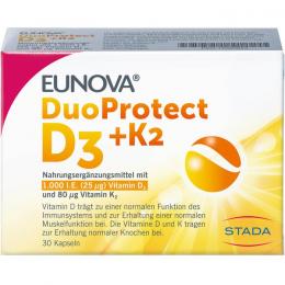 EUNOVA DuoProtect D3+K2 1000 I.E./80 µg Kapseln 30 St.