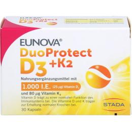 EUNOVA DuoProtect D3+K2 1000 I.E./80 µg Kapseln 30 St. (6,93 g)
