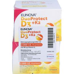 EUNOVA DuoProtect D3+K2 2000 I.E./80 µg Kaps.Kombi 180 St.
