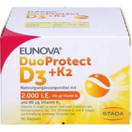 EUNOVA DuoProtect D3+K2 2000 I.E./80 µg Kapseln 90 St.