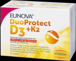 EUNOVA DuoProtect D3+K2 4000 I.E./80 µg Kapseln 30 St