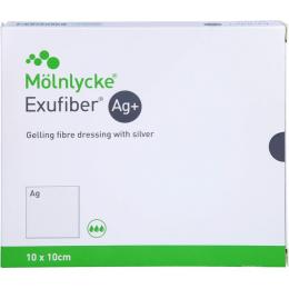 EXUFIBER Ag+ 10x10 cm gelbild.Faserverb.m.Silber 10 St.