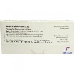 FERRUM SIDEREUM D 20 Ampullen 8X1 ml