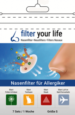 FILTER YOUR LIFE Nasenfilter f.Allergiker Gr.S 7X2 St