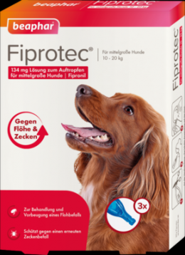 FIPROTEC 134 mg Lsung z.Auftr.f.mittelgr.Hunde 3X1.34 ml