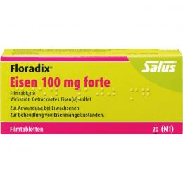 FLORADIX Eisen 100 mg forte Filmtabletten 20 St.