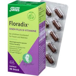 FLORADIX Eisen plus B-Vitamine Kapseln 40 St. (48 g)