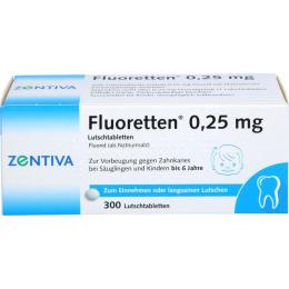 FLUORETTEN 0,25 mg Tabletten 300 St.