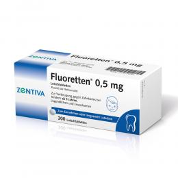 Ein aktuelles Angebot für FLUORETTEN 0,5 mg Tabletten 300 St Tabletten Baby- & Kinderapotheke - jetzt kaufen, Marke Zentiva Pharma GmbH.