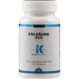FOLSÄURE 400 µg KLEAN LABS Kapseln 100 St. (37 g)
