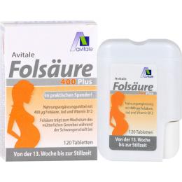 FOLSÄURE 400 Plus B12+Jod Tabletten 120 St. (7,8 g)