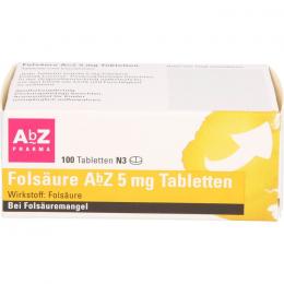 FOLSÄURE AbZ 5 mg Tabletten 100 St.