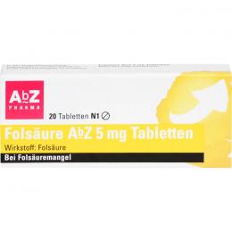 FOLSÄURE AbZ 5 mg Tabletten 20 St.