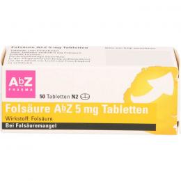 FOLSÄURE AbZ 5 mg Tabletten 50 St.