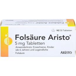 FOLSÄURE ARISTO 5 mg Tabletten 50 St.