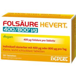 FOLSÄURE HEVERT 400/800 µg Tabletten 120 St.