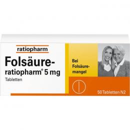 FOLSÄURE-RATIOPHARM 5 mg Tabletten 100 St.