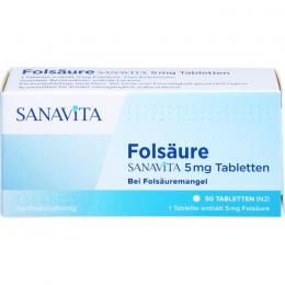 FOLSÄURE SANAVITA 5 mg Tabletten 50 St.
