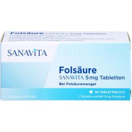 FOLSÄURE SANAVITA 5 mg Tabletten 50 St.