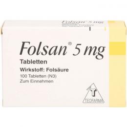 FOLSAN 5 mg Tabletten 100 St.