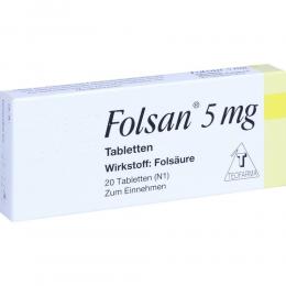 FOLSAN 5 mg Tabletten 20 St Tabletten