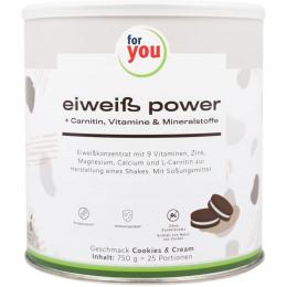 FOR YOU eiweiß power Cookies & Cream Pulver 750 g