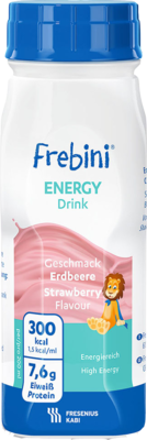 FREBINI Energy Drink Erdbeere Trinkflasche 4X200 ml