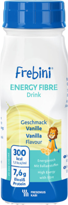 FREBINI Energy Fibre Drink Vanille Trinkflasche 4X200 ml