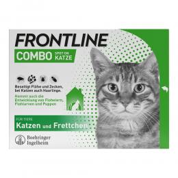 Ein aktuelles Angebot für FRONTLINE Combo Spot on Katze Lsg.z.Auft.a.Haut 6 St Lösung Flöhe, Würmer & Zecken - jetzt kaufen, Marke Boehringer Ingelheim VETMEDICA GmbH.