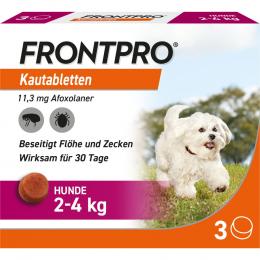 FRONTPRO 11 mg Kautabletten f.Hunde 2-4 kg 3 St Kautabletten