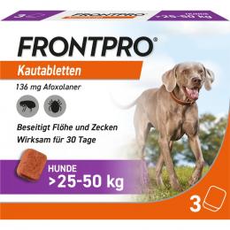 FRONTPRO 136 mg Kautabletten f.Hunde >25-50 kg 3 St Kautabletten