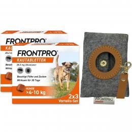 FRONTPRO 28 mg Kautabletten f.Hunde >4-10 kg 2x3 St. + Kotbeutelsp.
