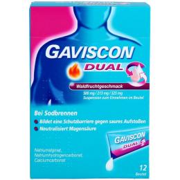 GAVISCON DUAL Waldfrucht 500mg/213mg/325mg SUE 120 ml