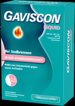 GAVISCON Liquid 500 mg/267 mg/160 mg Susp.z.Einn. 24X10 ml