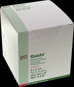 GAZIN Mullkomp.5x5 cm steril 8fach 25X2 St