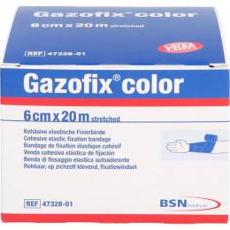 GAZOFIX color Fixierbinde kohäsiv 6 cmx20 m blau 1 St.