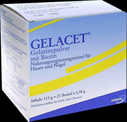 GELACET Gelatinepulver mit Biotin im Beutel 113 g