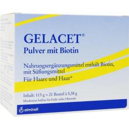GELACET Pulver mit Biotin im Beutel 21 St.