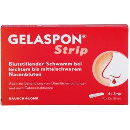 GELASPON Strip 1x1x4 cm Gelatineschwamm 4 St.