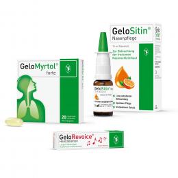 GELOMYRTOL f.Kap.+ GELOSITIN Spray+ GELOREVOICE Halstabl.