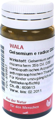 GELSEMIUM E radice D 30 Globuli 20 g
